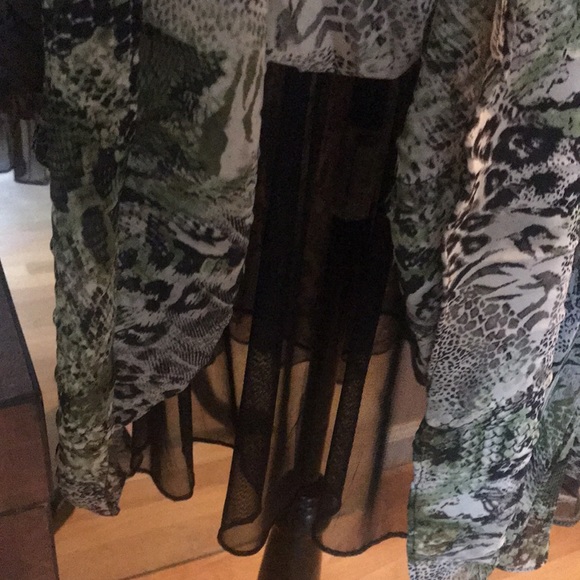 Peter Nygard animal print camouflage summer sheer dress - Picture 7 of 8